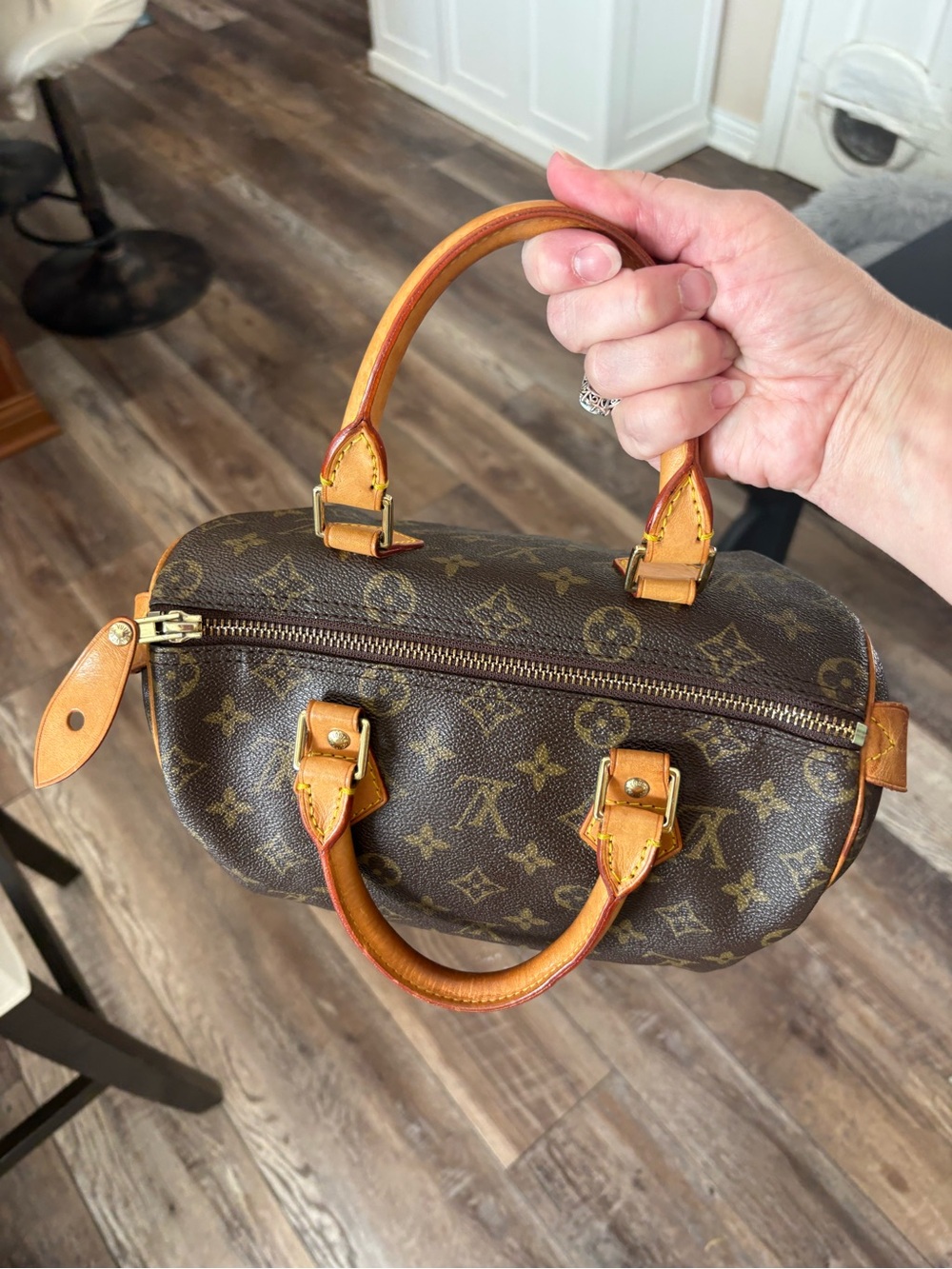 Louis Vuitton Brown Monogram Top-Handle Satchel - Picture 8 of 15